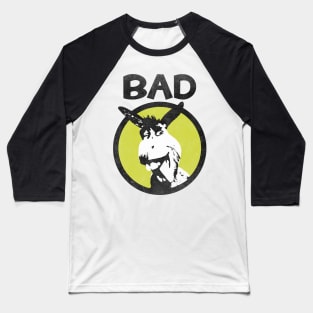 Bad Ass Cartoon Donkey Funny Style Distressed Look Baseball T-Shirt